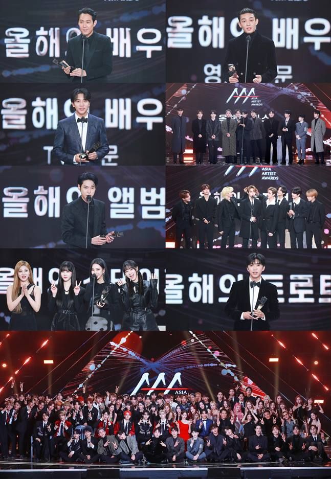 4관왕 임영웅부터 이정재·BTS까지2021 AAA 대상만 9팀