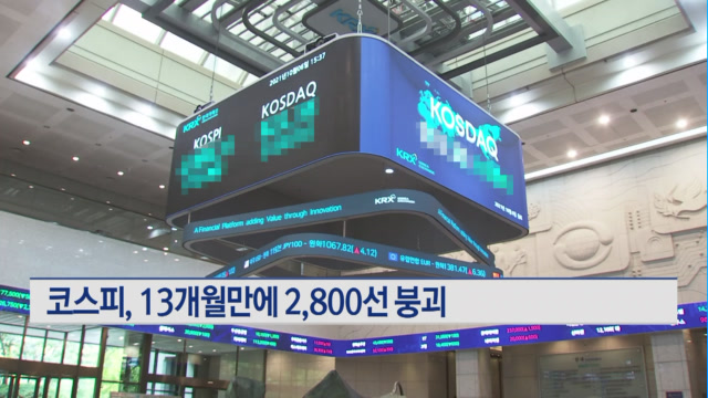 코스피 13개월만에 2800선 붕괴코스닥은 29 급락